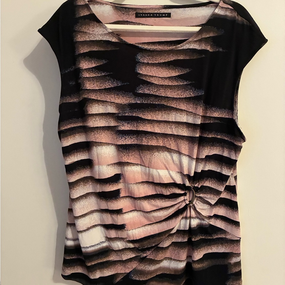 Ivanka Trump Black and Pink Women's Blouse